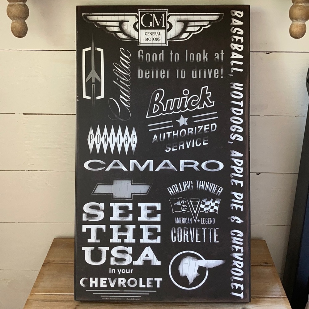 GM Wood Sign